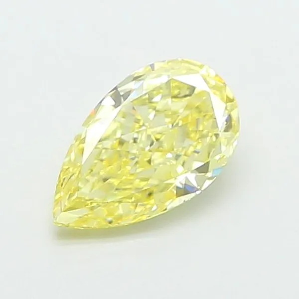 0.8ct PEAR Fancy Intense Yellow VVS2 Coloured Lab diamond