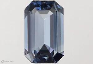 0.7ct EMERALD Fancy Vivid Blue SI1 Coloured Lab diamond