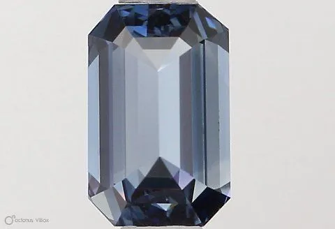 0.7ct EMERALD Fancy Vivid Blue SI1 Coloured Lab diamond