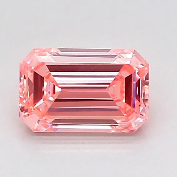 1.00ct EMERALD Fancy Vivid Pink VVS2 Coloured Lab diamond