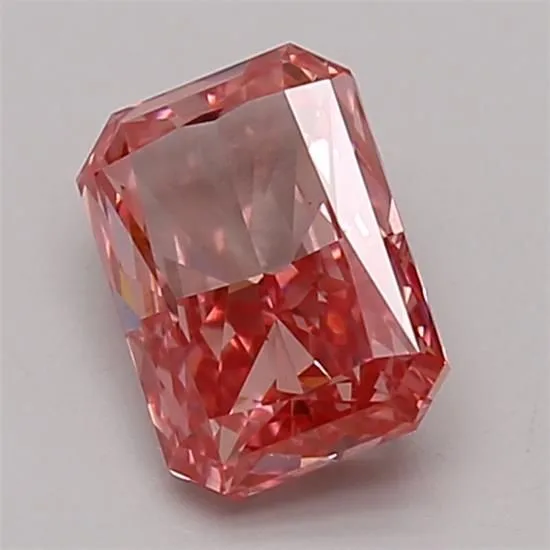 1.06ct RADIANT Fancy Vivid Pink VVS2 Coloured Lab diamond