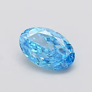 1.19ct OVAL Fancy Vivid Blue VS2 Coloured Lab diamond