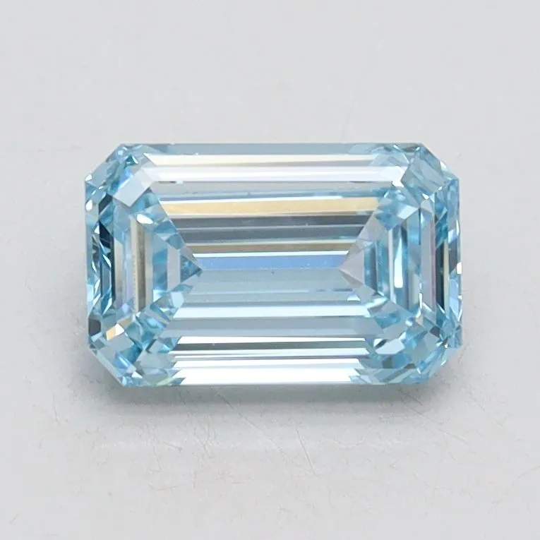 1.03ct EMERALD Fancy Intense Blue VS1 Coloured Lab diamond