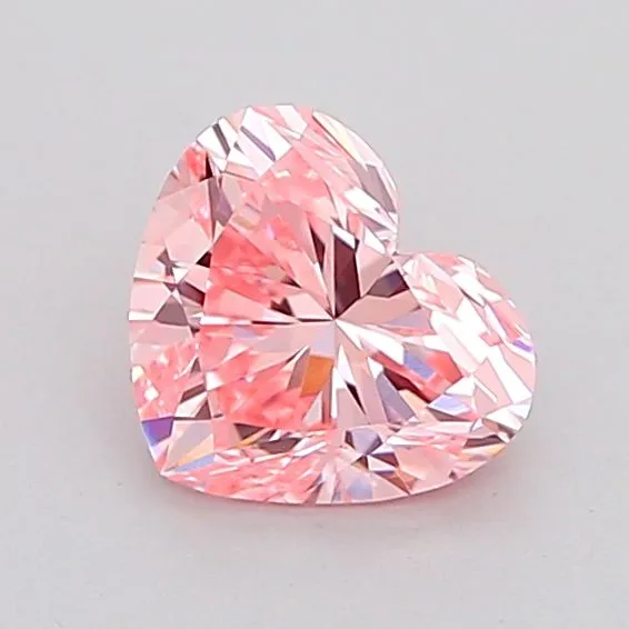 1.00ct HEART Fancy Intense Pink VVS2 Coloured Lab diamond