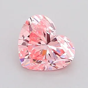 1ct HEART Fancy Intense Pink VVS2 Coloured Lab diamond