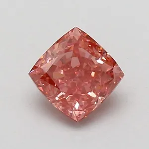 0.83ct CUSHION Fancy Vivid Pink VS1 Coloured Lab diamond