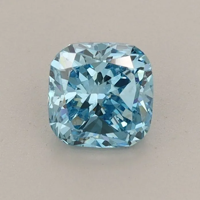 0.72ct CUSHION Fancy Vivid Blue VS1 Coloured Lab diamond
