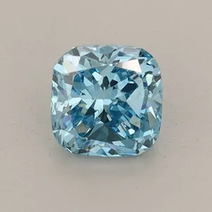 0.72ct CUSHION Fancy Vivid Blue VS1 Coloured Lab diamond
