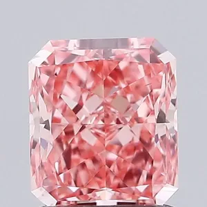 1.01ct RADIANT Fancy Vivid Pink VS2 Coloured Lab diamond