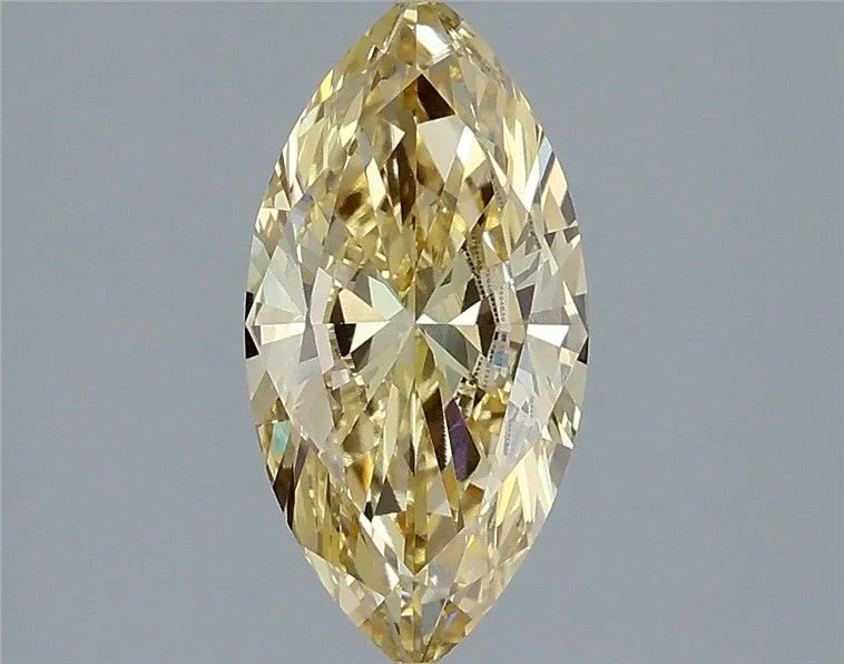 1.35ct MARQUISE Fancy Intense Yellow VVS2 Coloured Lab diamond