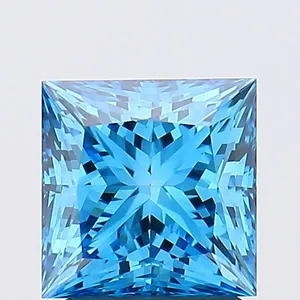 2.02ct PRINCESS Fancy Vivid Blue VS1 Coloured Lab diamond