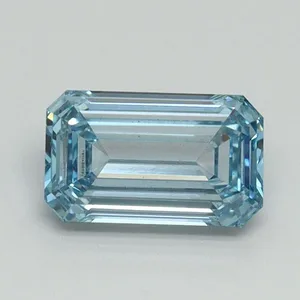 1.01ct EMERALD Fancy Intense Blue VS2 Coloured Lab diamond