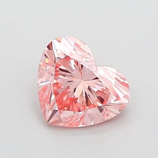 1.56ct HEART Fancy Intense Pink VS1 Coloured Lab diamond