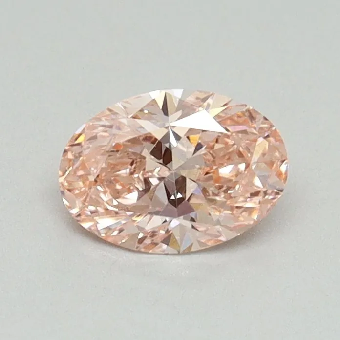 0.50ct OVAL Fancy Vivid Pink SI1 Coloured Lab diamond