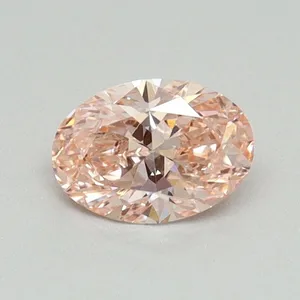 0.5ct OVAL Fancy Vivid Pink SI1 Coloured Lab diamond