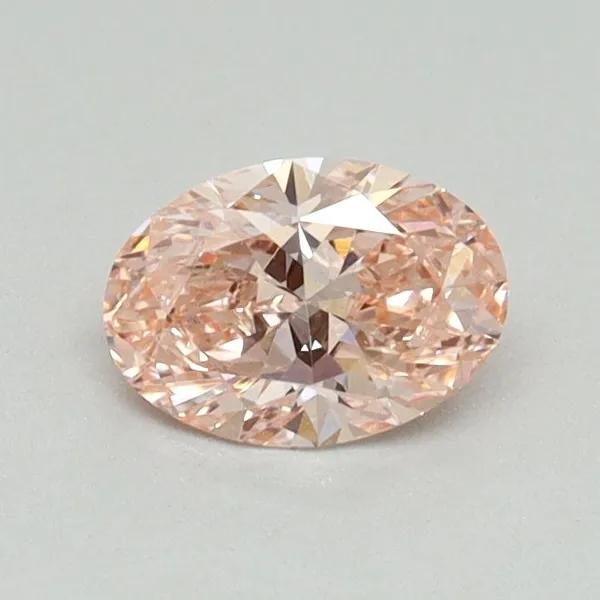 0.5ct OVAL Fancy Vivid Pink SI1 Coloured Lab diamond