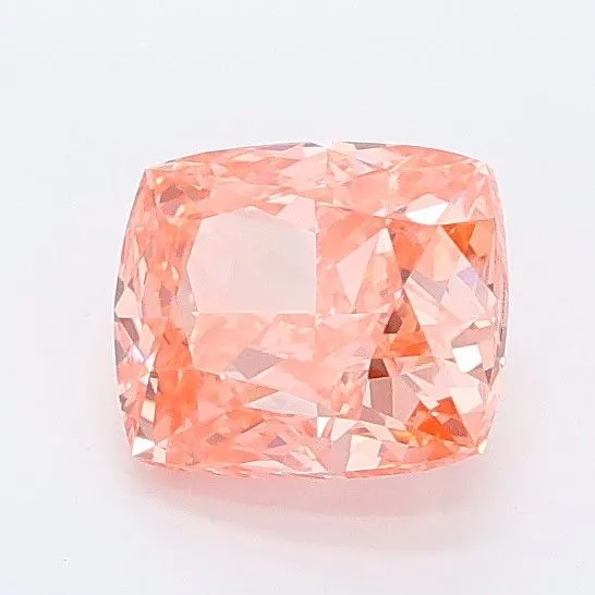 1.00ct CUSHION Fancy Vivid Pink VS1 Coloured Lab diamond