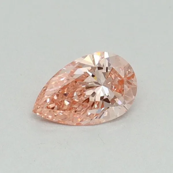 0.3ct PEAR Fancy Vivid Pink VS2 Coloured Lab diamond