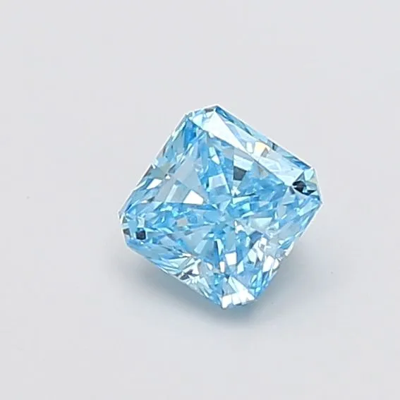 0.77ct RADIANT Fancy Vivid Blue VS1 Coloured Lab diamond