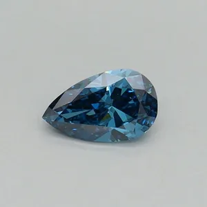 0.31ct PEAR Fancy Vivid Blue VS1 Coloured Lab diamond