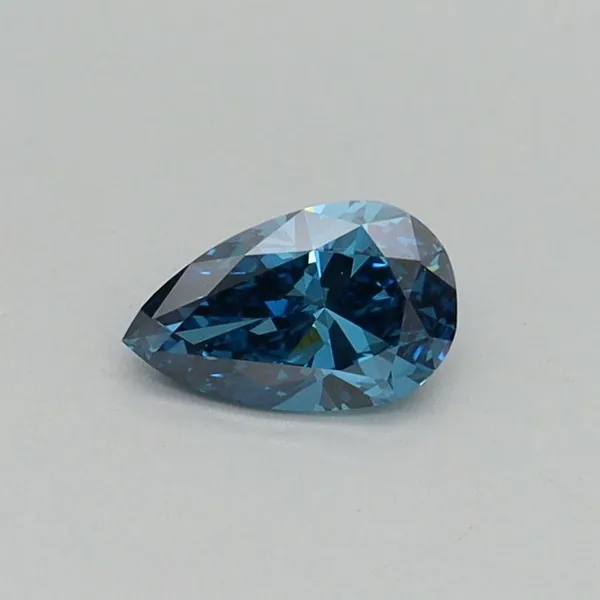 0.31ct PEAR Fancy Vivid Blue VS1 Coloured Lab diamond
