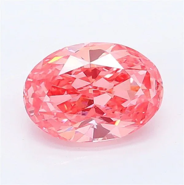 1.17ct OVAL Fancy Vivid Pink VS1 Coloured Lab diamond