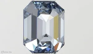 0.54ct EMERALD Fancy Vivid Blue VS1 Coloured Lab diamond