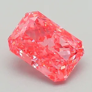 1.19ct RADIANT Fancy Vivid Pink VS1 Coloured Lab diamond