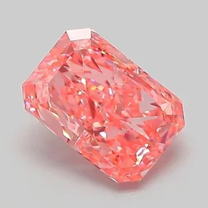 1.1ct RADIANT Fancy Vivid Pink VVS2 Coloured Lab diamond