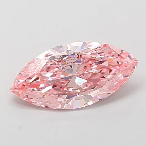 1.48ct MARQUISE Fancy Vivid Pink VVS2 Coloured Lab diamond