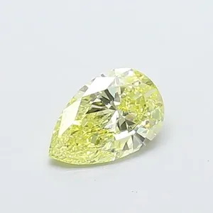 0.39ct PEAR Fancy Yellow VS1 Coloured Lab diamond
