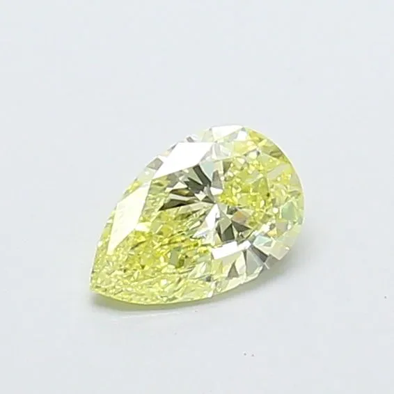 0.39ct PEAR Fancy Yellow VS1 Coloured Lab diamond