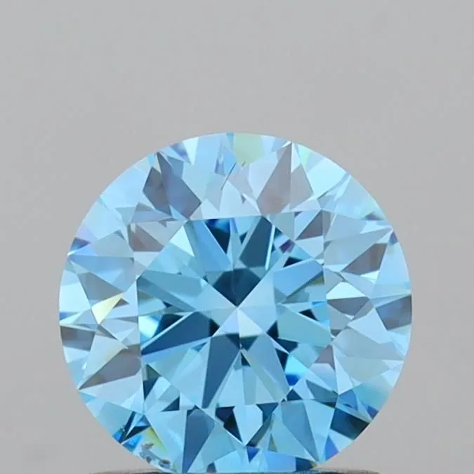 1.00ct ROUND Fancy Vivid Blue VS1 Coloured Lab diamond