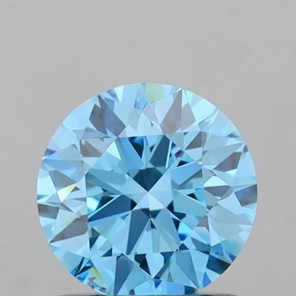 1ct ROUND Fancy Vivid Blue VS1 Coloured Lab diamond