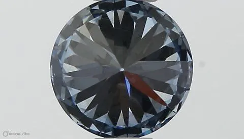 0.44ct ROUND Fancy Vivid Blue VS1 Coloured Lab diamond