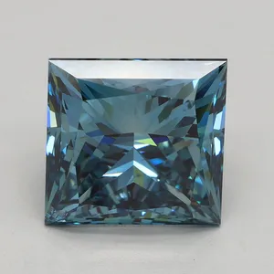 5.1ct PRINCESS Fancy Vivid Blue SI1 Coloured Lab diamond
