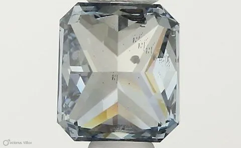 0.51ct RADIANT Fancy Vivid Blue SI2 Coloured Lab diamond