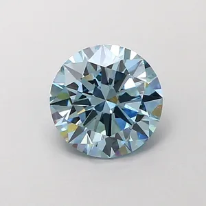 1.2ct ROUND Fancy Vivid Blue VS1 Coloured Lab diamond