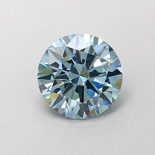 1.2ct ROUND Fancy Vivid Blue VS1 Coloured Lab diamond
