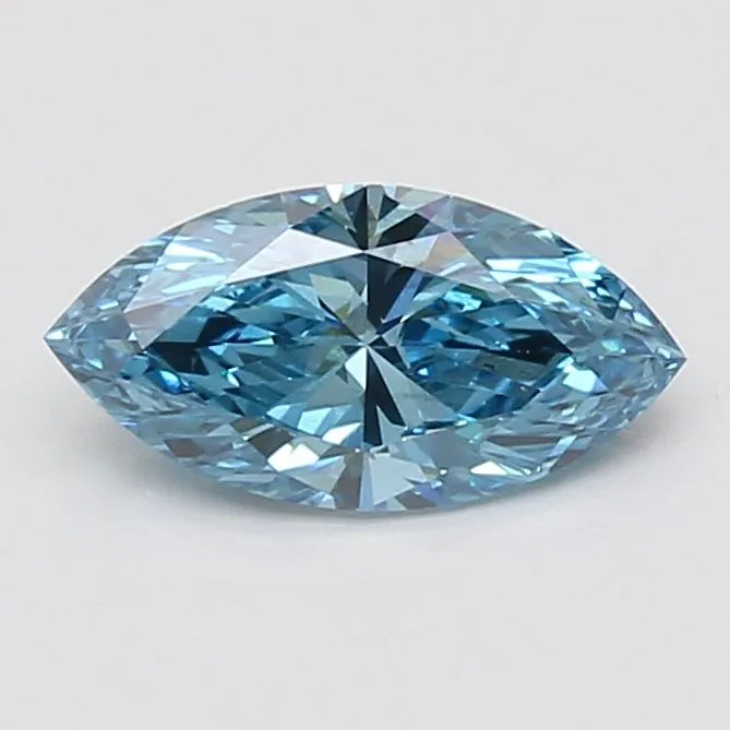 1.00ct MARQUISE Fancy Vivid Blue VS2 Coloured Lab diamond