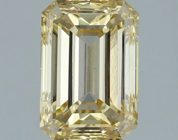1.48ct EMERALD Fancy Yellow VS1 Coloured Lab diamond