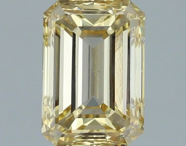 1.48ct EMERALD Fancy Yellow VS1 Coloured Lab diamond