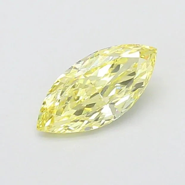 0.74ct MARQUISE Fancy Yellow VS1 Coloured Lab diamond