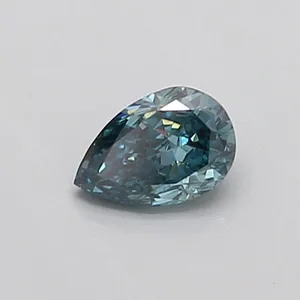 0.3ct PEAR Fancy Deep Greenish Blue VS1 Coloured Lab diamond
