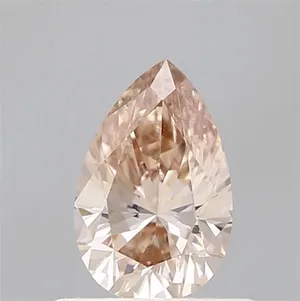 0.6ct PEAR Fancy Brownish Pink VS2 Coloured Lab diamond