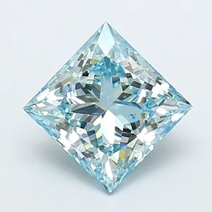 1.27ct PRINCESS Fancy Intense Blue VVS2 Coloured Lab diamond