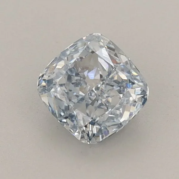 0.78ct CUSHION Fancy Intense Blue VVS2 Coloured Lab diamond
