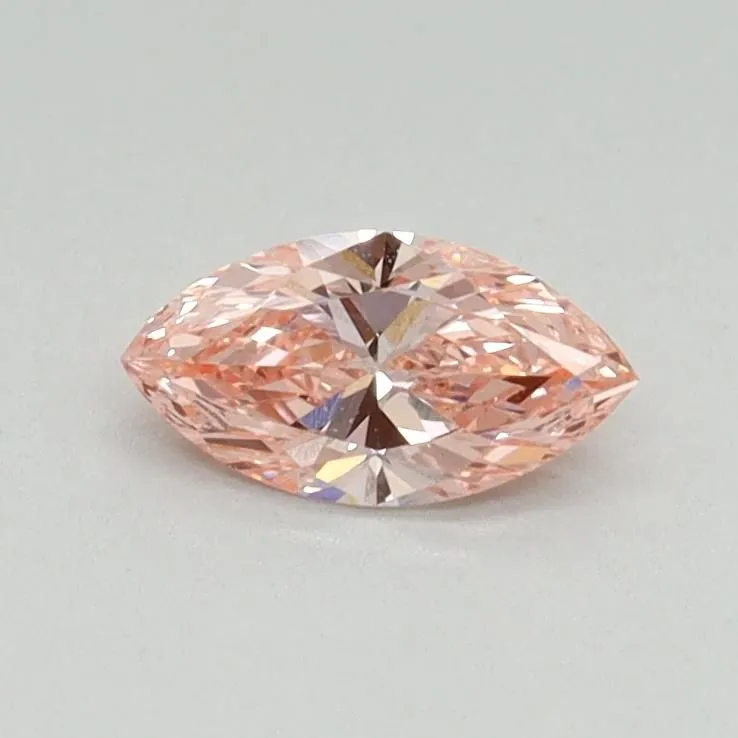0.34ct MARQUISE Fancy Vivid Pink VS2 Coloured Lab diamond