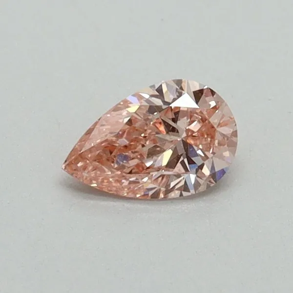 0.3ct PEAR Fancy Vivid Pink VS2 Coloured Lab diamond