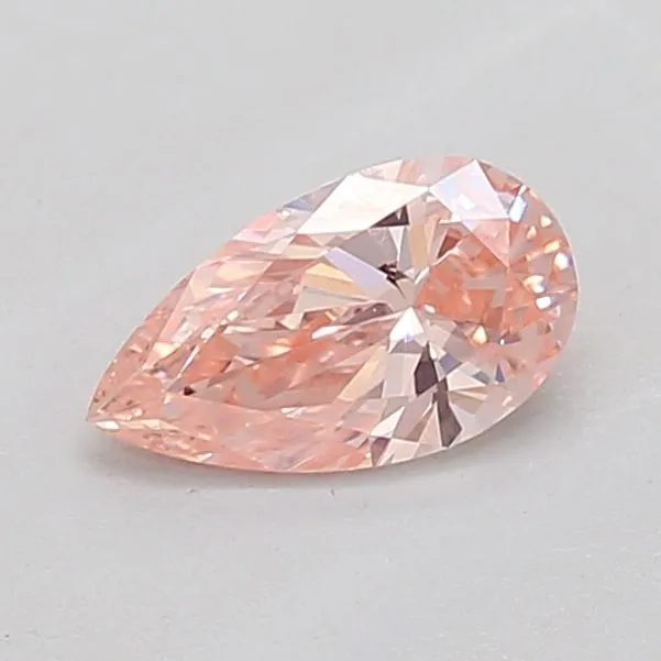 0.51ct PEAR Fancy Intense Pink VVS2 Coloured Lab diamond